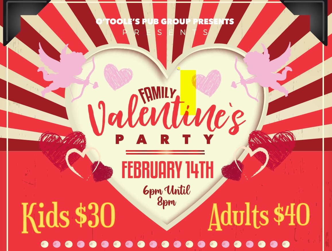 Family Valentine's Day Party at Timothy O'Toole's in Libertyville